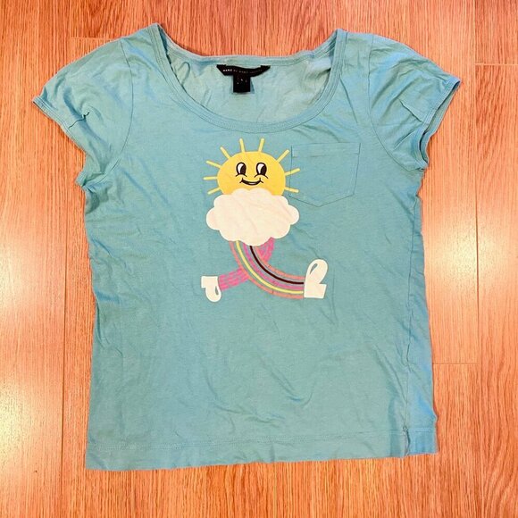 Marc by Marc Jacobs Walking Sun Graphic T-Shirt Blue - L - Picture 4 of 13